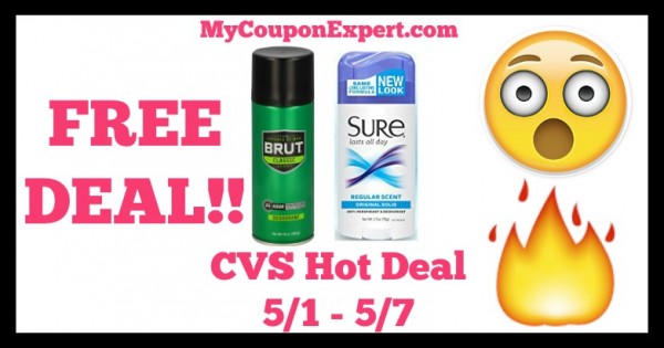Brut Deodorant Sure Deodorant CVS Deal