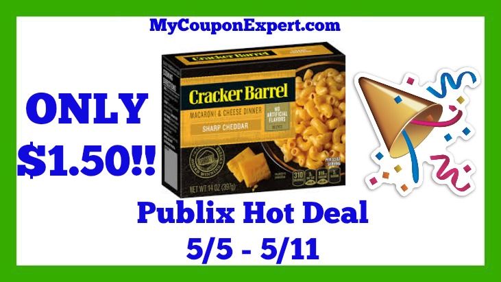 Publix Hot Deal Alert! Cracker Barrel Macaroni & Cheese Dinner Only $1.50 Starting 5/5