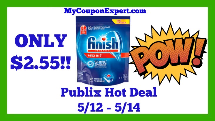 Publix Hot Deal Alert! Finish Automatic Dishwasher Detergent Only $2.55 Starting 5/12
