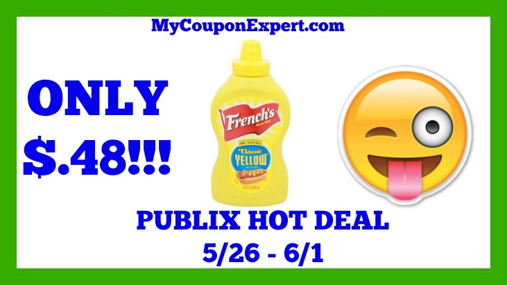 Publix Hot Deal Alert! French’s Mustard Only $.48 Until 6/1