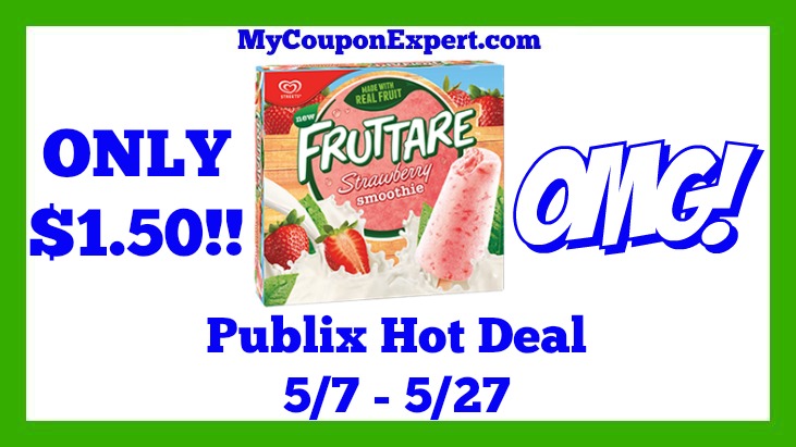 Publix Hot Deal Alert! Fruttare Real Fruit Bar Only $1.50 Until 5/27