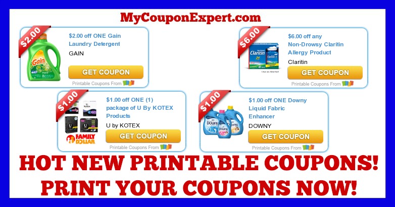Check These Coupons Out & Print NOW!! Downy, Gain, Bounce, Kellogg’s, Kotex, Starbucks, Pull-Ups, and MORE!