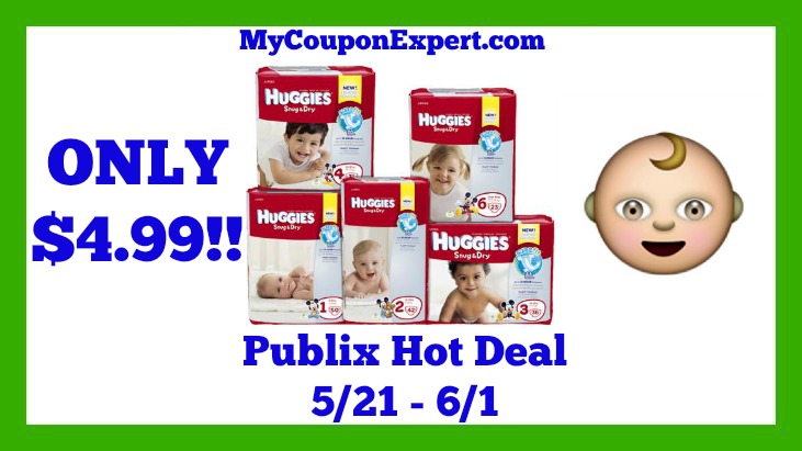 Publix Hot Deal Alert! Huggies Diapers Only $4.99 Until 6/1