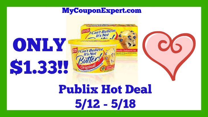 Publix Hot Deal Alert! I Can’t Believe It’s Not Butter Products Only $1.33 Starting 5/12