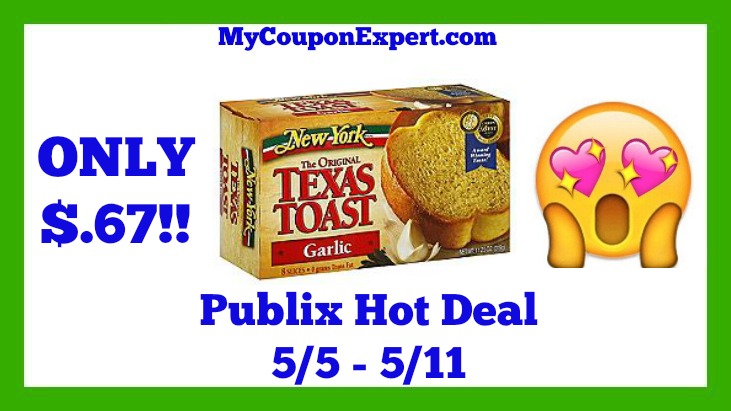 Publix Hot Deal Alert! New York Bakery Garlic Bread Only $.67 Until 5/11