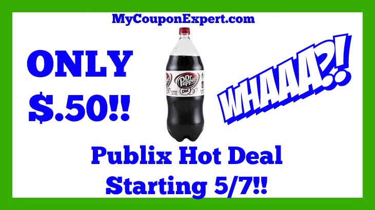 Publix Hot Deal Alert! Diet Dr. Pepper, 2 Liter Only $.50 Starting 5/7