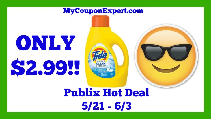 Publix Hot Deal Alert! Tide Simply Clean & Fresh Only $2.99 Until 5/28