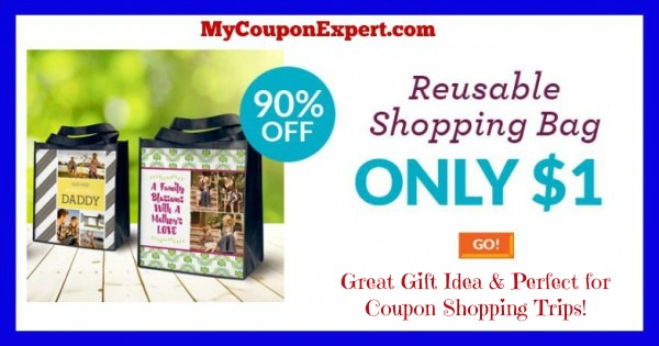 Check This HOT Deal Out! Custom Reusable Shopping Bag Only $1.00 – 90% Savings!!
