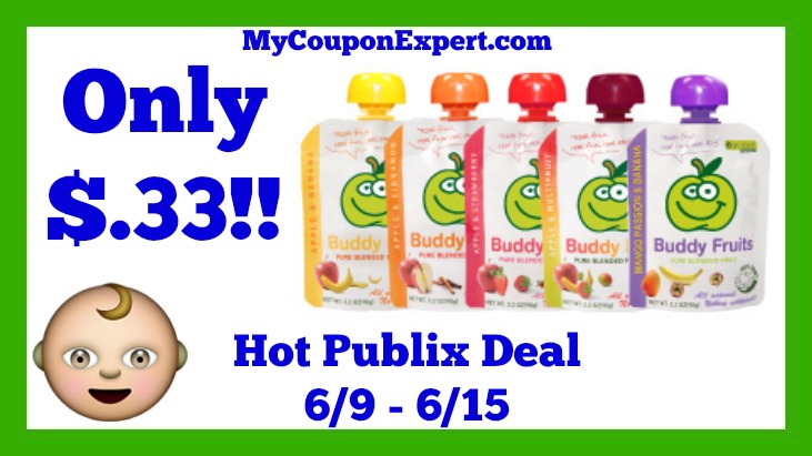 Publix Hot Deal Alert! Buddy Fruits Pure Blended Fruit Only $.33 Starting 6/9