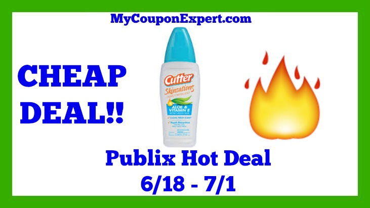 Publix Hot Deal Alert! CHEAP Cutter Skinsations Insect Repellant Until 7/1