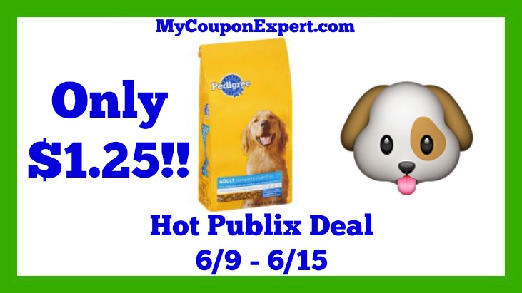 Publix Hot Deal Alert! Pedigree Food for Dogs or Puppies Only $1.25 Until 6/15