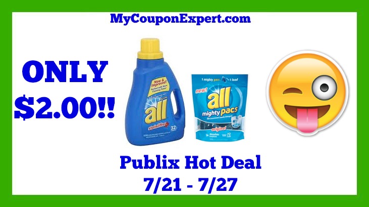 Publix Hot Deal Alert! All Laundry Detergent Only $2.00 Until 7/27