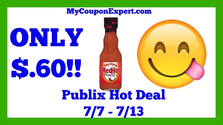 Publix Hot Deal Alert! Frank’s RedHot Sauce Only $.50 Until 7/13