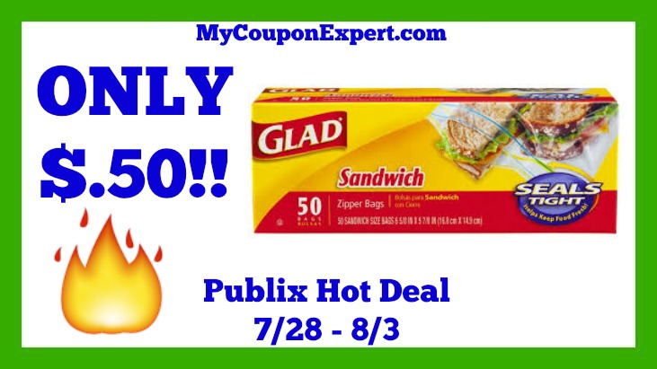 Publix Hot Deal Alert! Glad Products Only $.50 Until 8/3