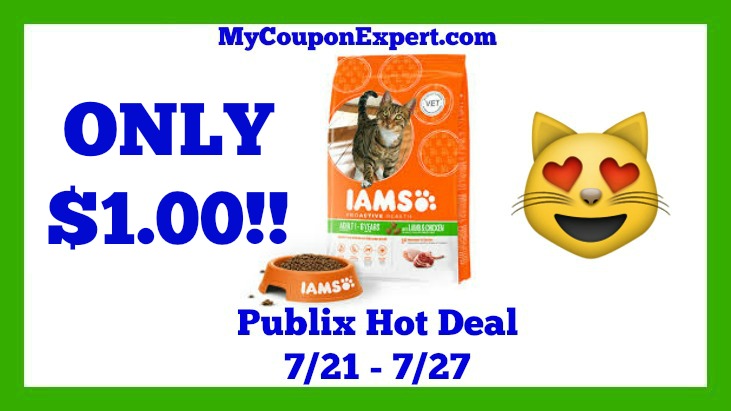 Publix Hot Deal Alert! Iams Premium Cat Food Only $1.00 Until 7/27
