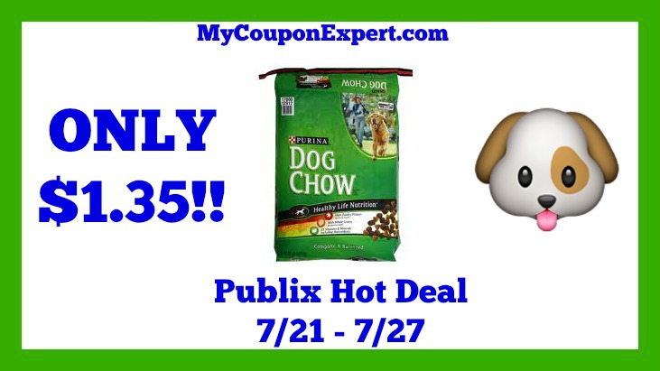 Publix Hot Deal Alert! Purina Dog Chow Dog Food or Puppy Chow Only $1.35 Starting 7/21