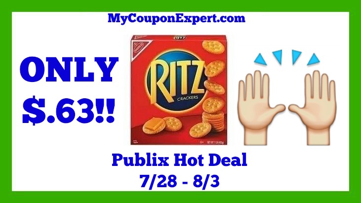 Publix Hot Deal Alert! Nabisco Ritz Crackers Only $.63 Until 8/3