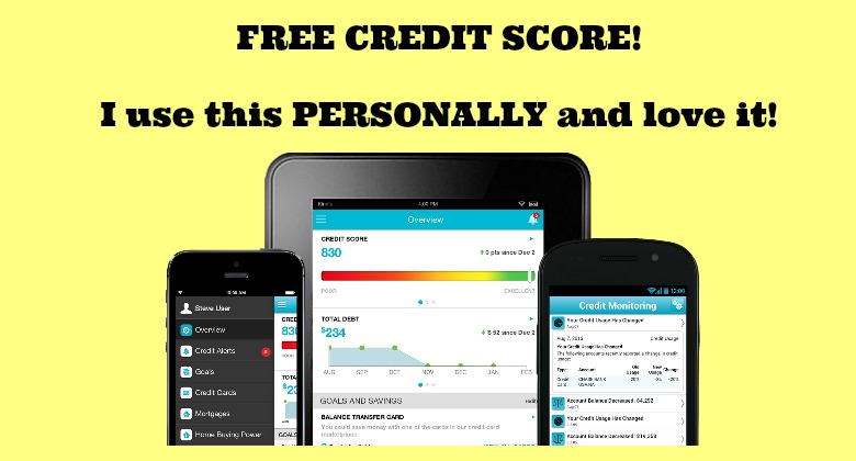 FREE Credit Report!  No credit card required, I PERSONALLY use this!