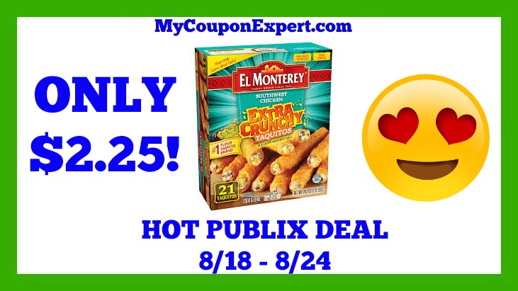Publix Hot Deal Alert! El Monterey Taquito or Quesadillas Only $2.25 Until 8/24