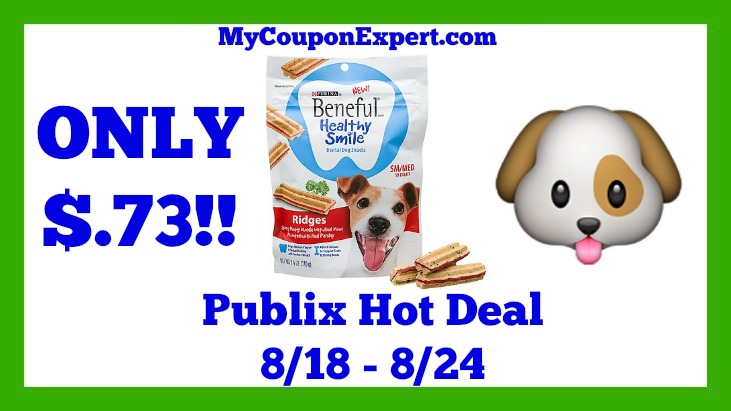 Publix Hot Deal Alert! Purina Beneful Healthy Smile Dental Dog Snacks Only $.73 Until 8/24