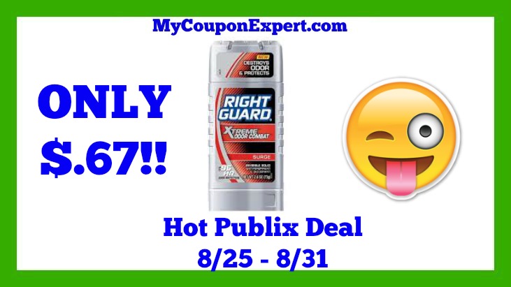 Publix Hot Deal Alert! Right Guard Products Only $.67 Until 8/31