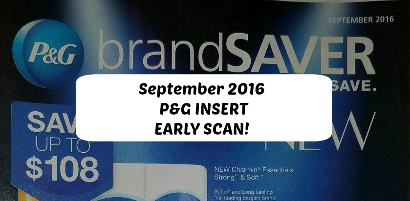 LOOK!  Its the SEPTEMBER P&G COUPON INSERT early scan!