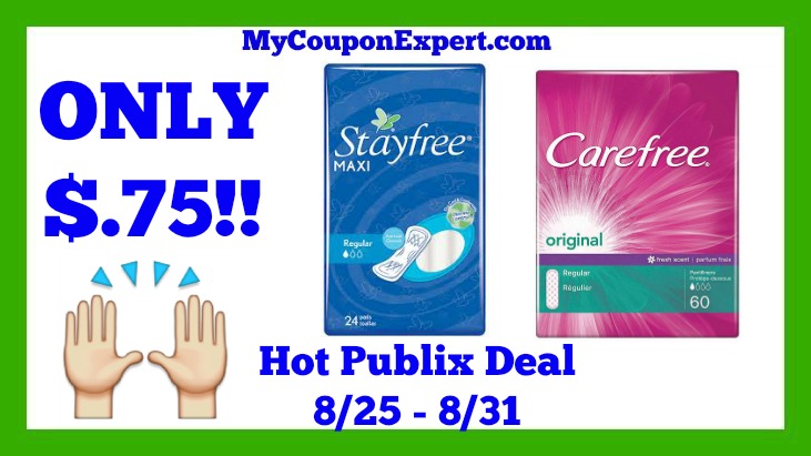 Publix Hot Deal Alert! Stayfree & Carefree Products Only $.75 Until 8/31