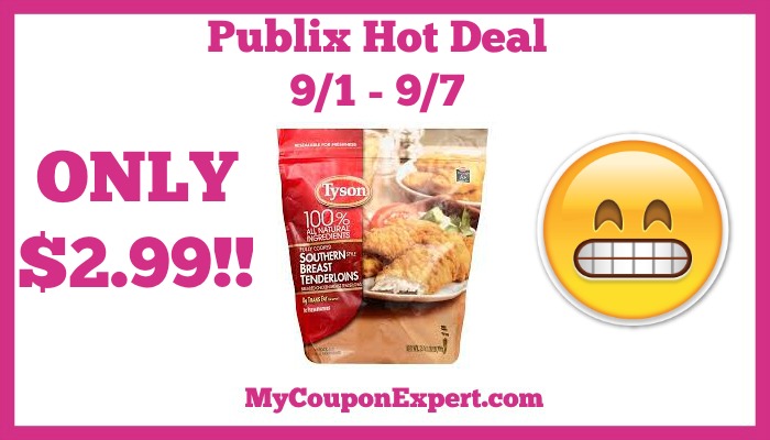 Publix Hot Deal Alert! Tyson Products Only $2.99 Until 9/7