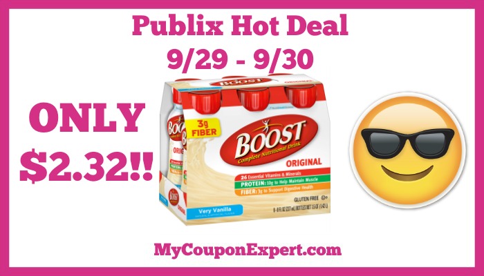 Hot Deal Alert! Boost Only $2.32 at Publix from 9/29 – 9/30