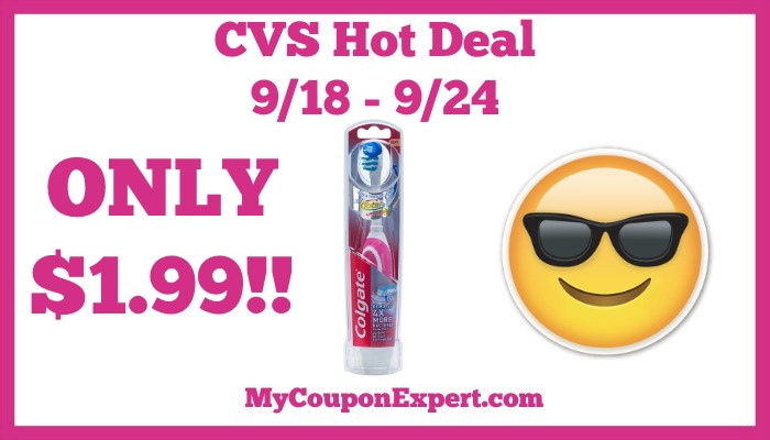 CVS Hot Deal Alert!! Colgate Battery Powered Toothbrush Only $1.99 Starting 9/18