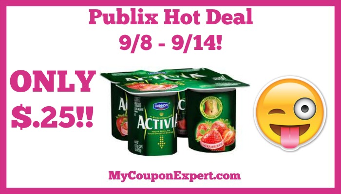Publix Hot Deal Alert! Dannon Activia Yogurt Only $.25 Starting 9/8