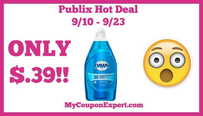 Publix Hot Deal Alert! Dawn Dish Liquid Only $.39 Starting 9/10