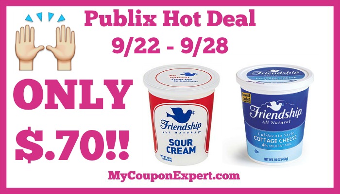 Hot Deal Alert! Friendship Products Only $.70 at Publix from 9/22 – 9/28
