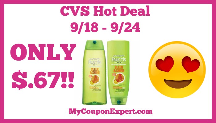 CVS Hot Deal Alert!! Garnier Products Only $.67 Starting 9/18
