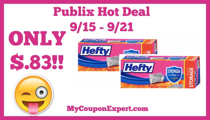 Publix Hot Deal Alert! Hefty Storage Bags Only $.83 Starting 9/15