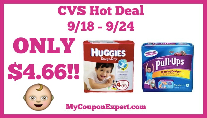CVS Hot Deal Alert!! Huggies & Pull Ups Only $4.66 Starting 9/18