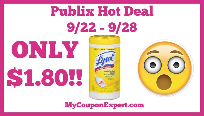 Hot Deal Alert! Lysol Products Only $1.80 at Publix from 9/22 – 9/28