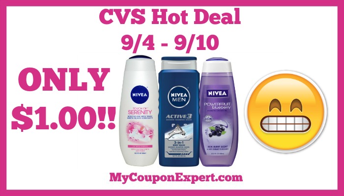 CVS Hot Deal Alert!! Nivea Body Wash Only $1.00 Starting 9/4