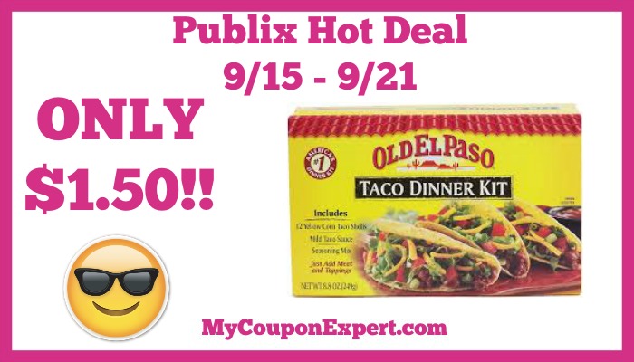 Publix Hot Deal Alert! Old El Paso Dinner Kit Only $1.50 Until 9/21