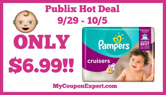 Hot Deal Alert! Pampers Diapers Only $6.99 at Publix from 9/29 – 10/5