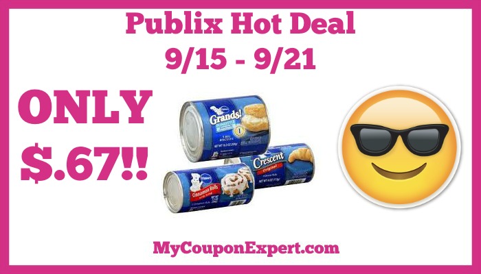 Publix Hot Deal Alert! Pillsbury Products Only $.67 Until 9/21