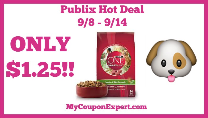 Publix Hot Deal Alert! Purina One SmartBlend Dog Food Only $1.25 Until 9/14
