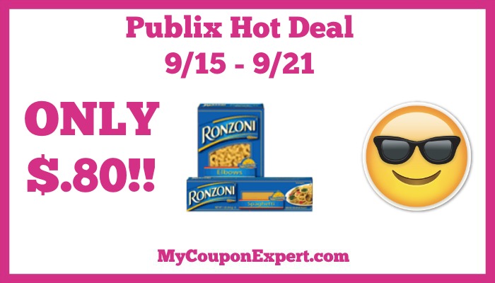 Publix Hot Deal Alert! Ronzoni Pasta Only $.80 Starting 9/15