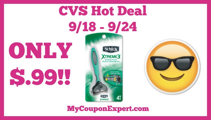 CVS Hot Deal Alert!! Schick Disposable Razors Only $.99 Starting 9/18