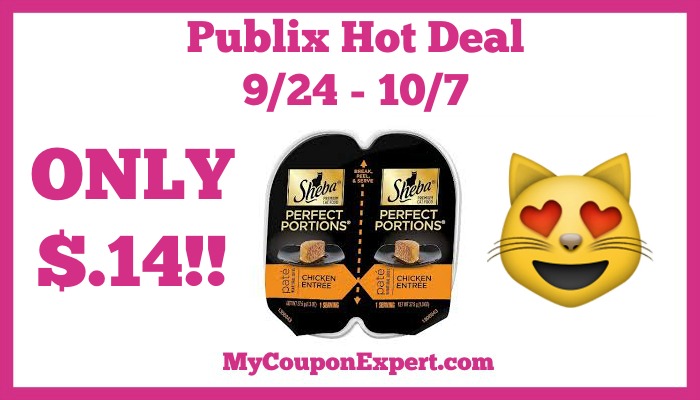 Hot Deal Alert! Sheba Products Only $.14 at Publix from 9/24 – 10/7