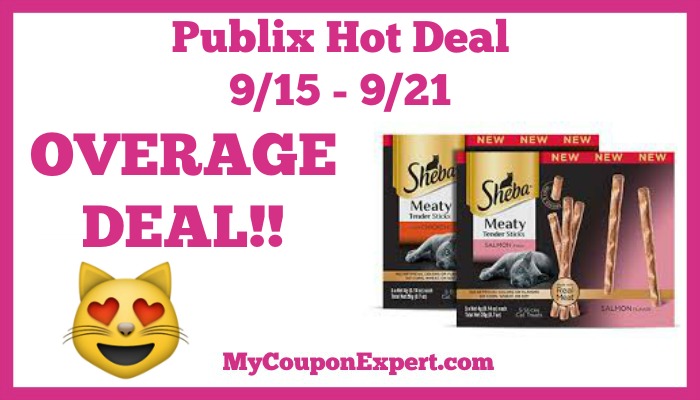 Publix Hot Deal Alert! OVERAGE on Sheba Meaty Sticks Until 9/21