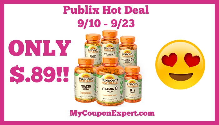 Publix Hot Deal Alert! Sundown Vitamins Only $.89 Until 9/23