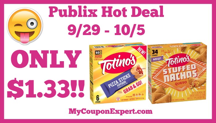 Hot Deal Alert! Totino’s Products Only $1.33 at Publix from 9/29 – 10/5