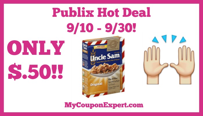 Publix Hot Deal Alert! Uncle Sam Cereal Only $.50 Until 9/30