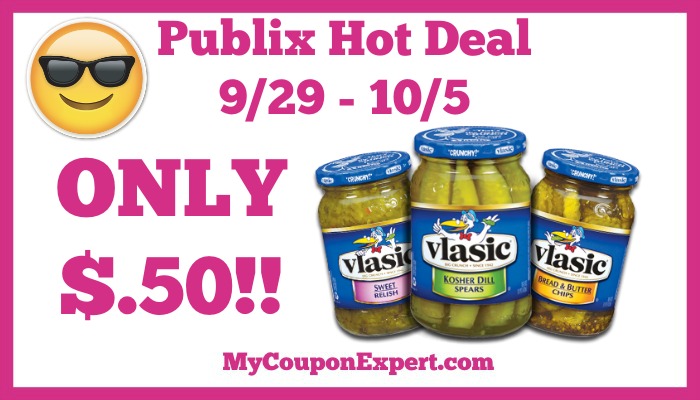 Hot Deal Alert! Vlasic Pickles Only $.50 at Publix from 9/29 – 10/5